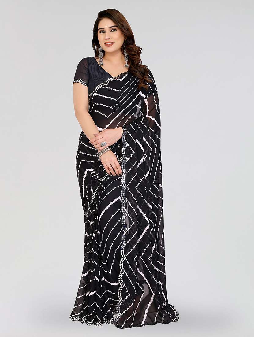 women printed casual wear saree with blouse - 22100202 -  Standard Image - 1