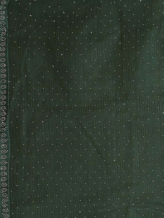 women solid with work embellished saree with blouse - 22100406 -  Standard Image - 4