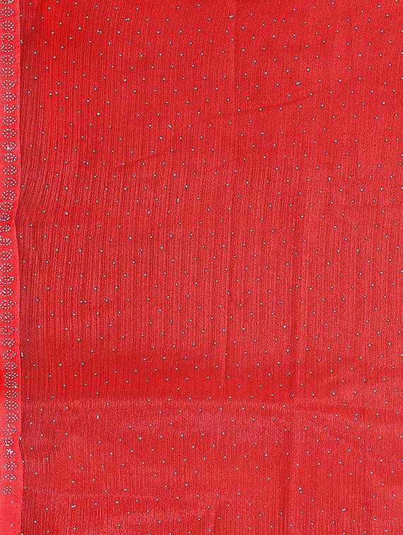 women solid with work embellished saree with blouse - 22100413 -  Standard Image - 4