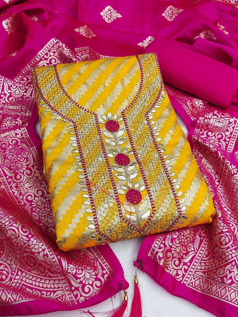 women self design embroidered unstitched suit set - 22100829 - Standard Image - 1