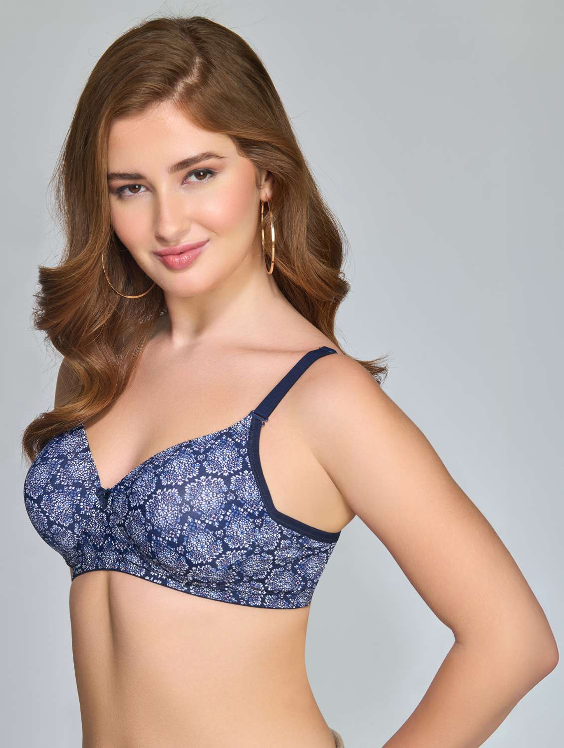 women printed lightly padded bra - 22100875 -  Standard Image - 1