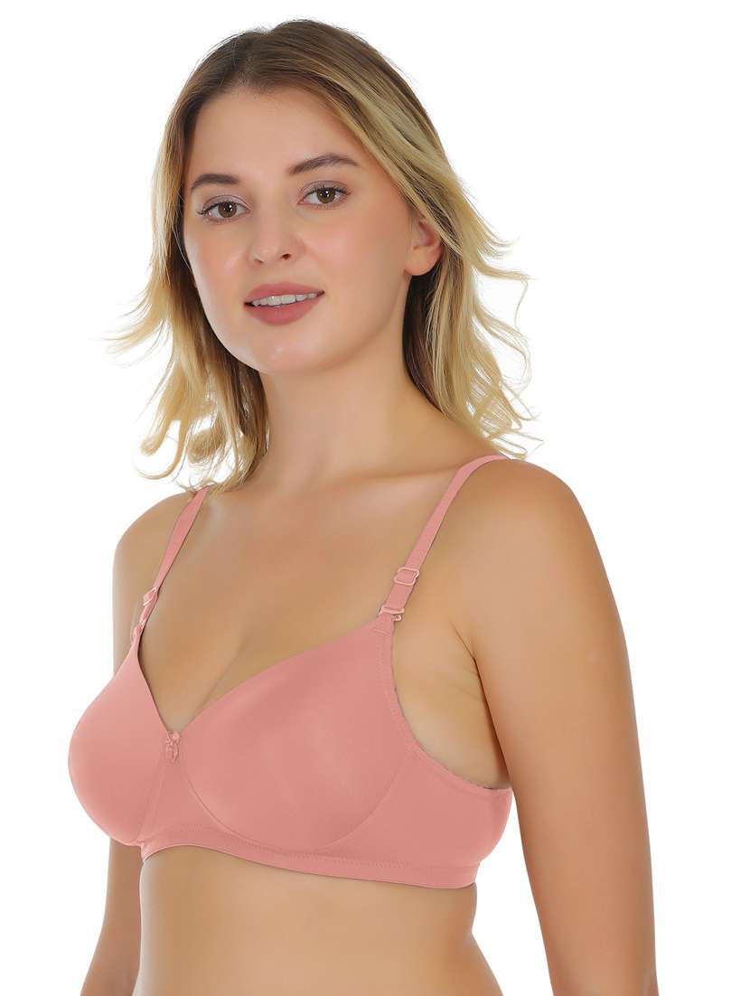 women solid lightly padded bra - 22100881 -  Standard Image - 1