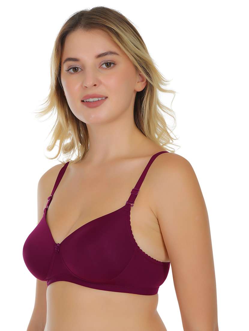 women solid lightly padded bra - 22100883 -  Standard Image - 1