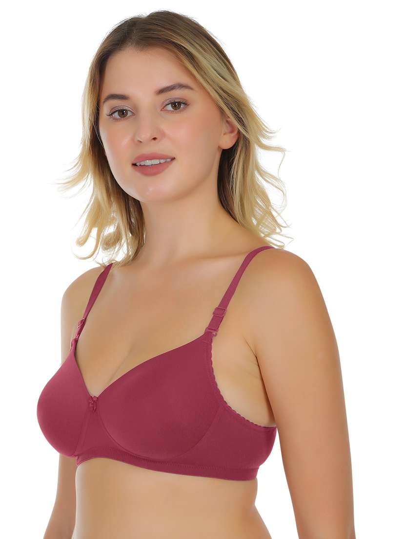 women solid lightly padded bra - 22100885 -  Standard Image - 1