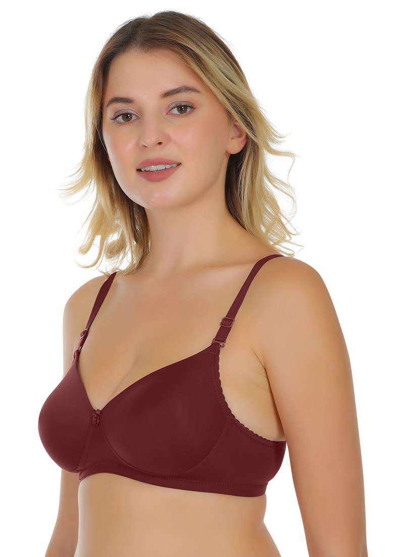 women solid lightly padded bra - 22100886 -  Standard Image - 1