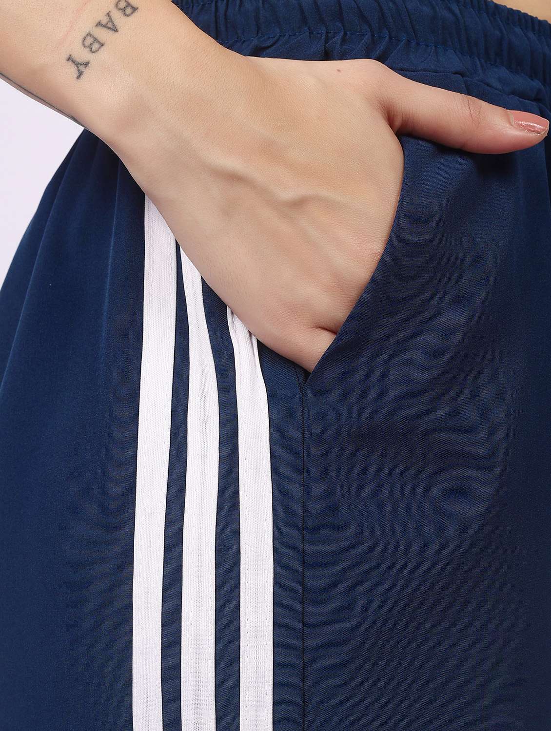 blue polyester regular track pants - 22100912 - Standard Image - 4