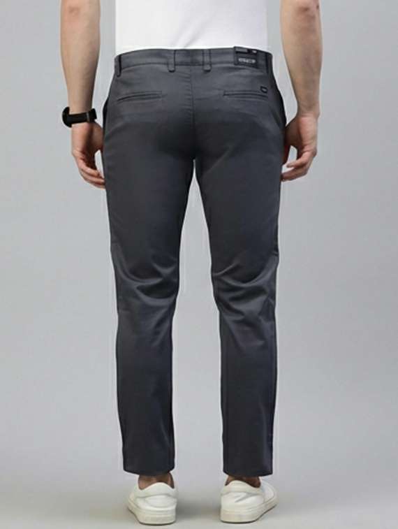 men solid mid rise sim fit chinos - 22101082 -  Standard Image - 1