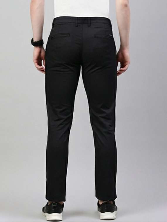 men solid mid rise sim fit chinos - 22101083 -  Standard Image - 1