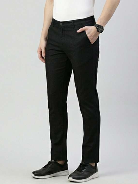 men solid mid rise sim fit chinos - 22101086 -  Standard Image - 1