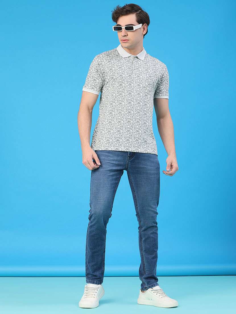 men printed short sleeve regular fit polo t-shirt - 22101150 -  Standard Image - 4