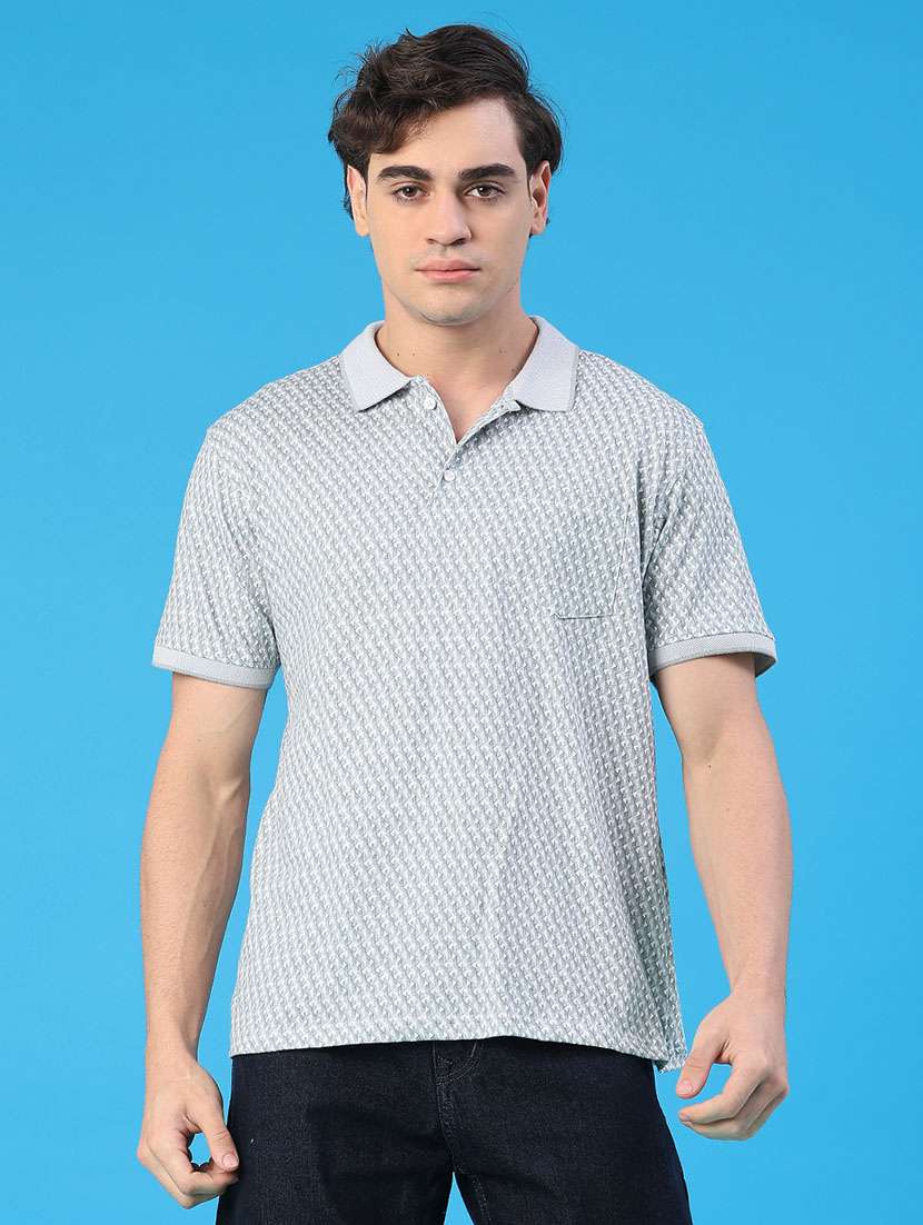 men printed short sleeve regular fit polo t-shirt - 22101153 -  Standard Image - 1