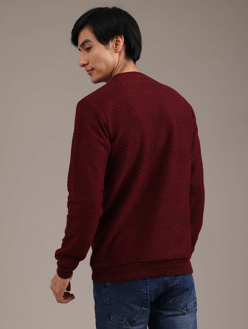 men self design long sleeve regular fit sweatshirt - 22101245 -  Standard Image - 4