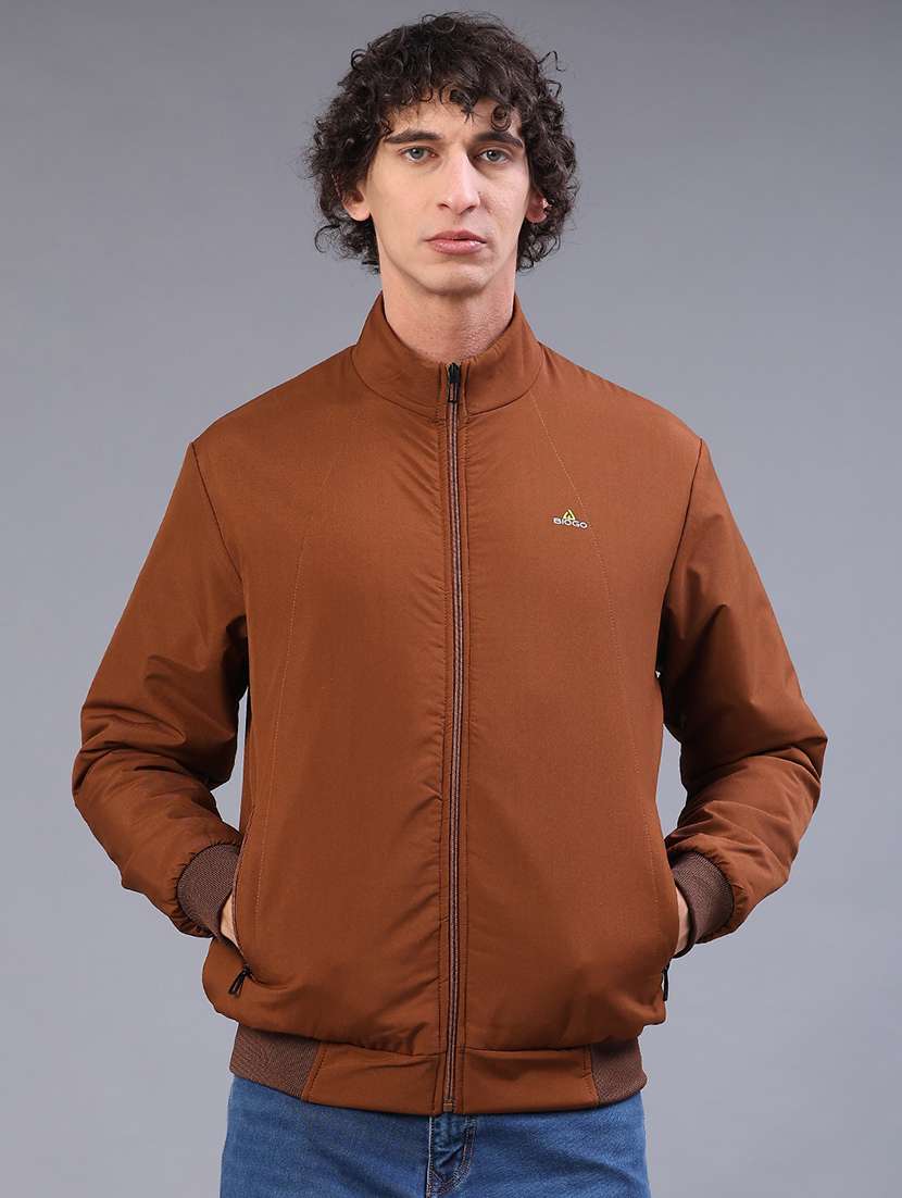 men solid long sleeve lightweight bomber jacket - 22101329 -  Standard Image - 1