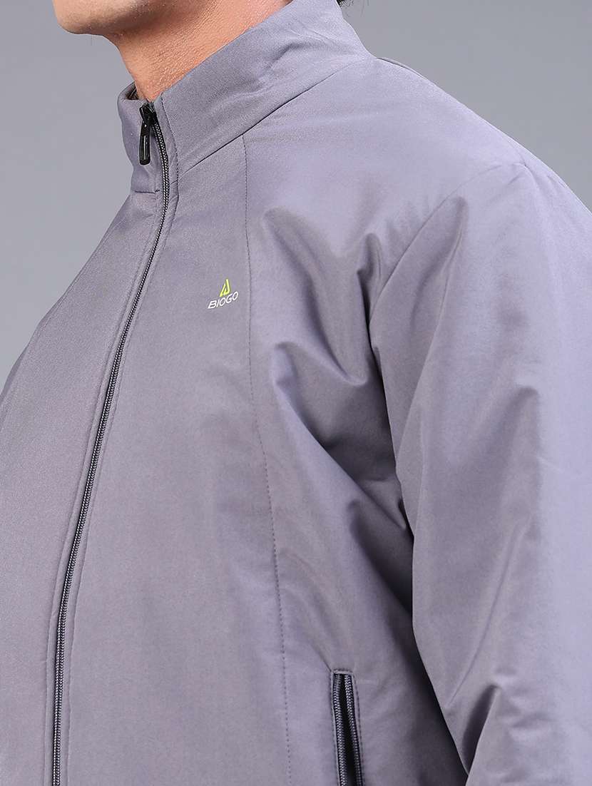 men solid long sleeve lightweight bomber jacket - 22101330 -  Standard Image - 4