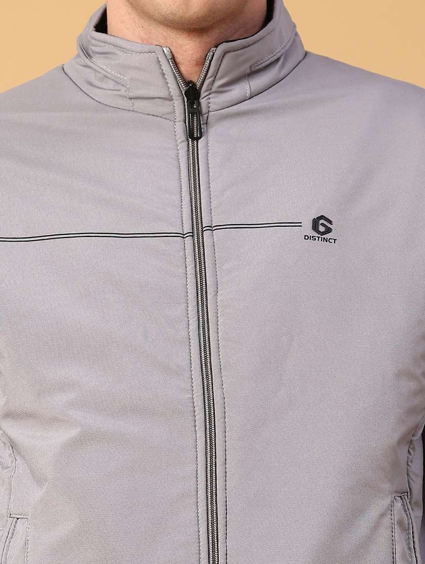 men solid long sleeve bomber jacket - 22101333 -  Standard Image - 4