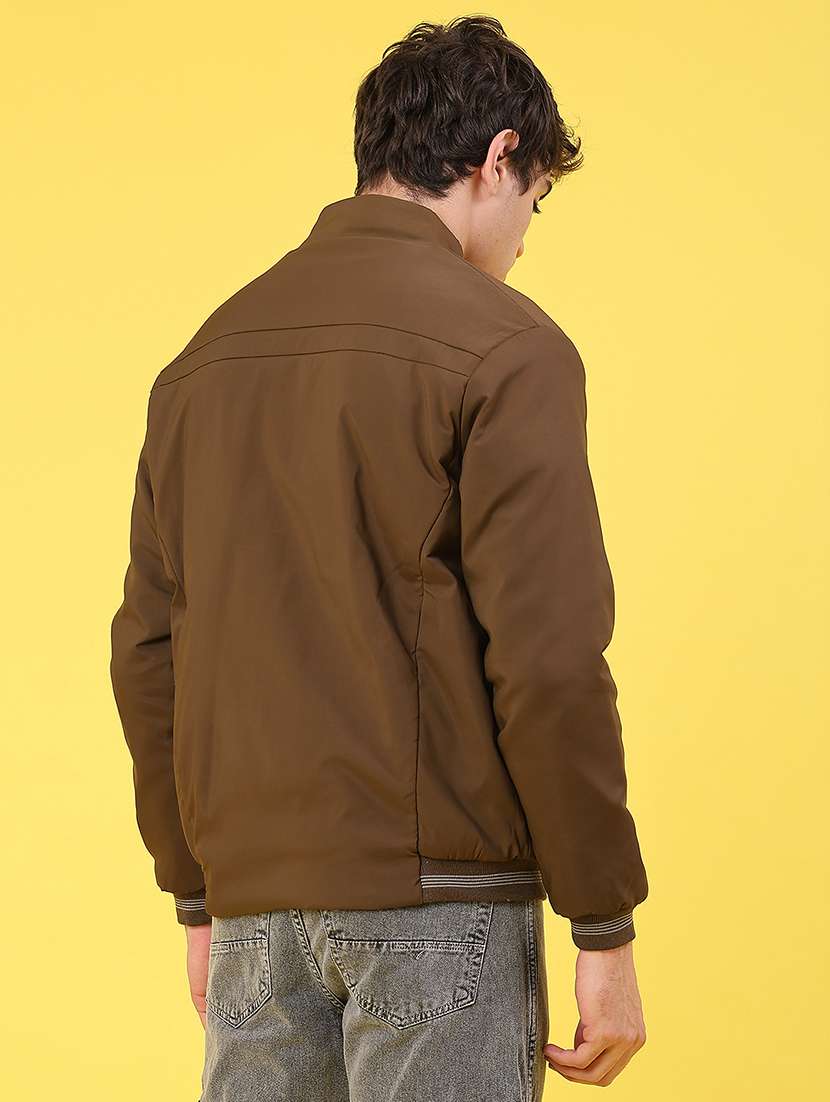 men solid long sleeve puffer jacket - 22101335 -  Standard Image - 4