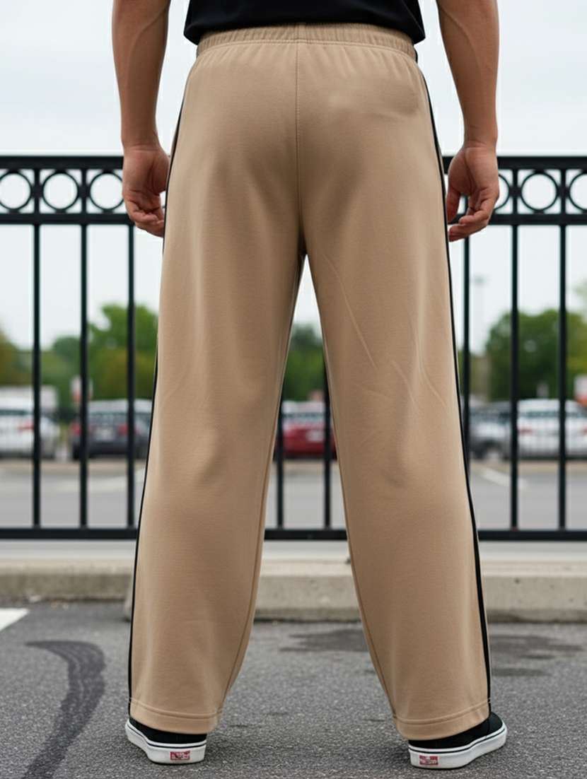 men side taped mid rise full length track pant - 22101343 -  Standard Image - 4