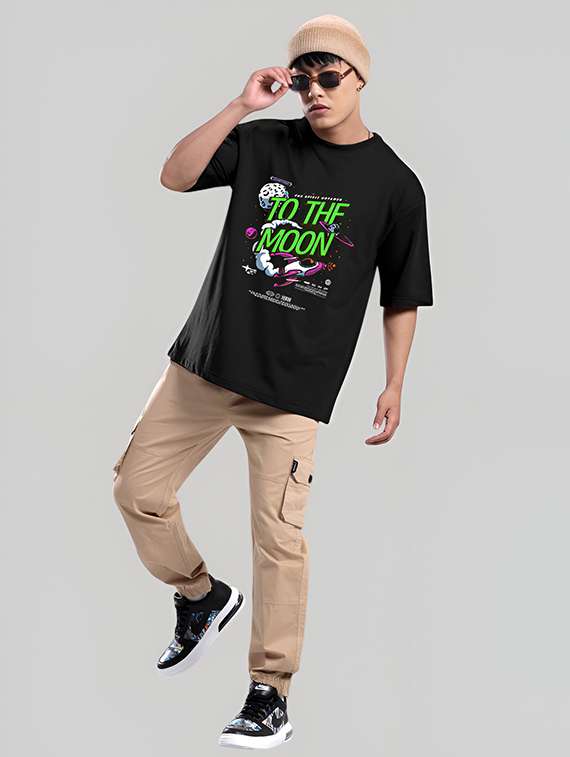 men front print short sleeve oversized t-shirt - 22101435 - Standard Image - 4