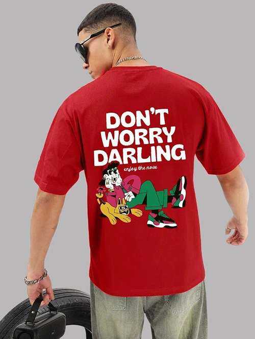 men back print short sleeve oversized t-shirt - 22101443 -  Standard Image - 0