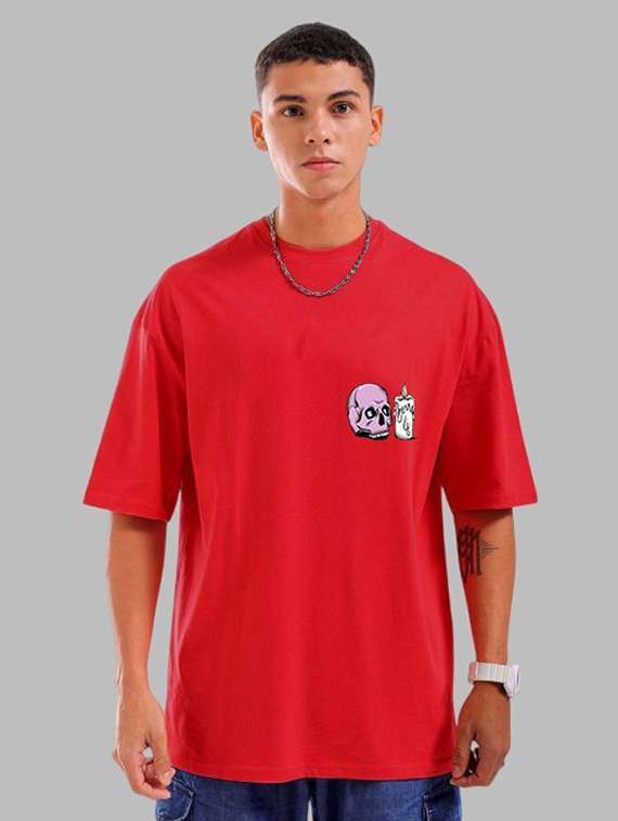 men back print short sleeve oversized t-shirt - 22101449 -  Standard Image - 1