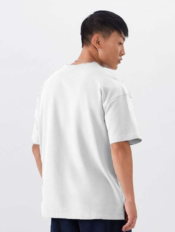 men chest print short sleeve oversized t-shirt - 22101452 -  Standard Image - 1