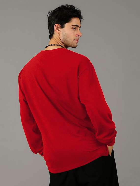 men pack of 2 solid long sleeve oversized t-shirt - 22101465 - Standard Image - 4