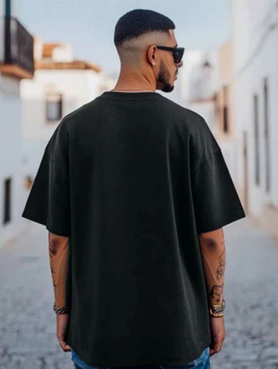 men solid short sleeve oversized t-shirt - 22101470 - Standard Image - 1