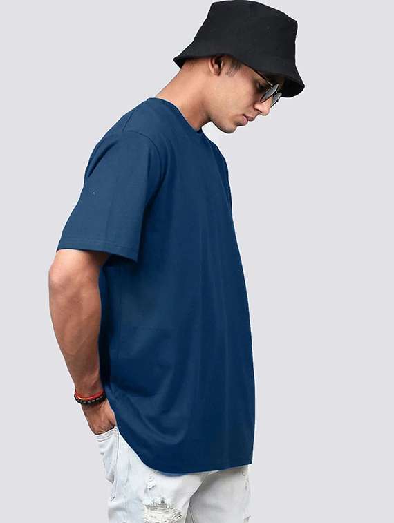 men solid short sleeve oversized t-shirt - 22101481 - Standard Image - 1