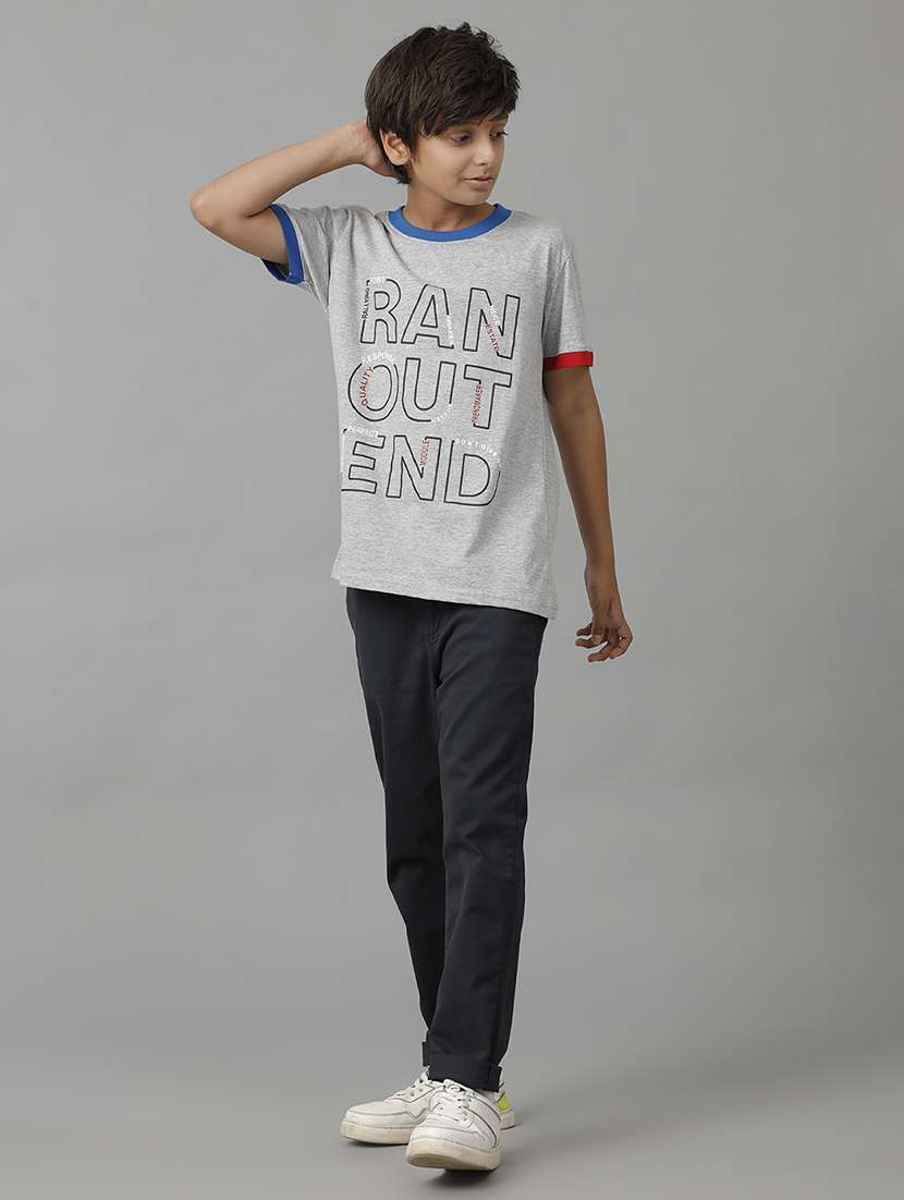 boys solid mid rise chinos - 22101517 -  Standard Image - 6