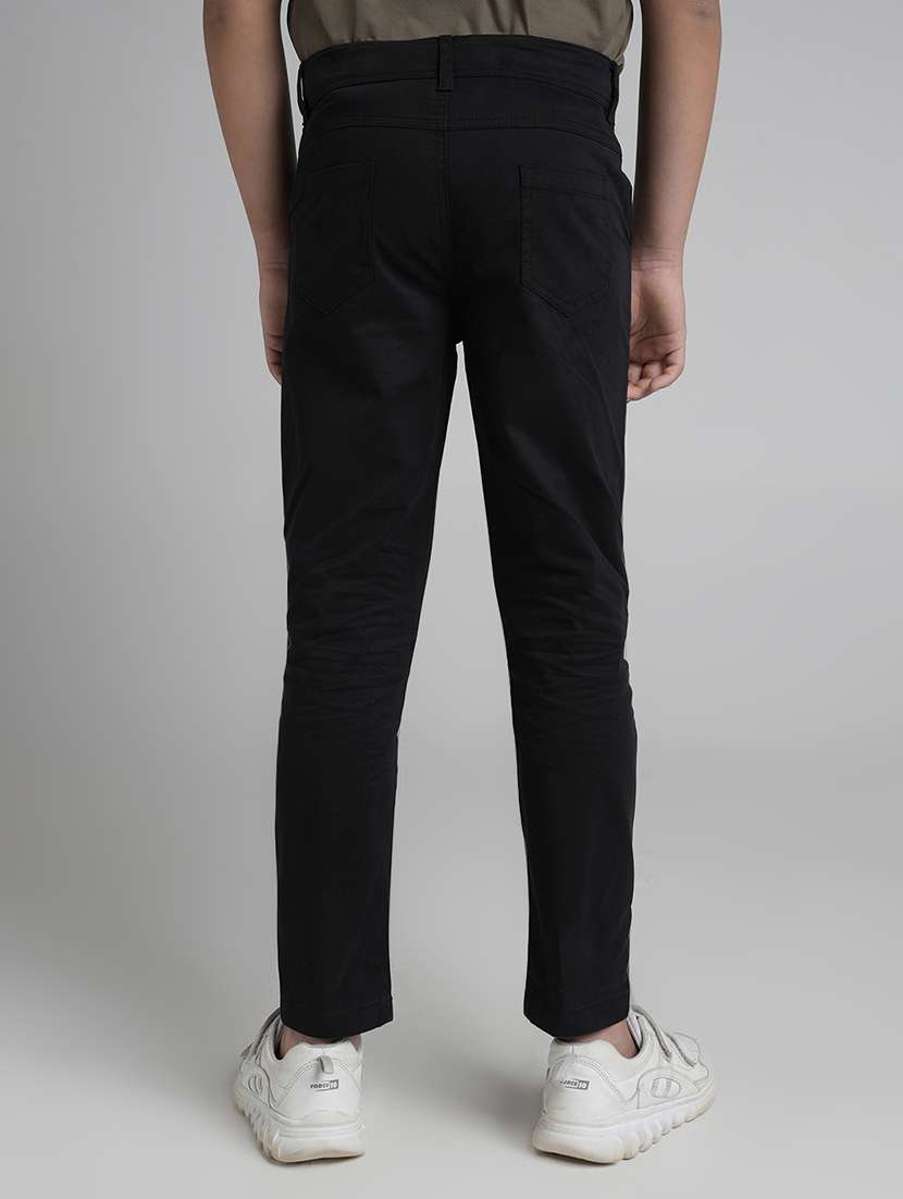 boys solid mid rise chinos - 22101519 - Standard Image - 1