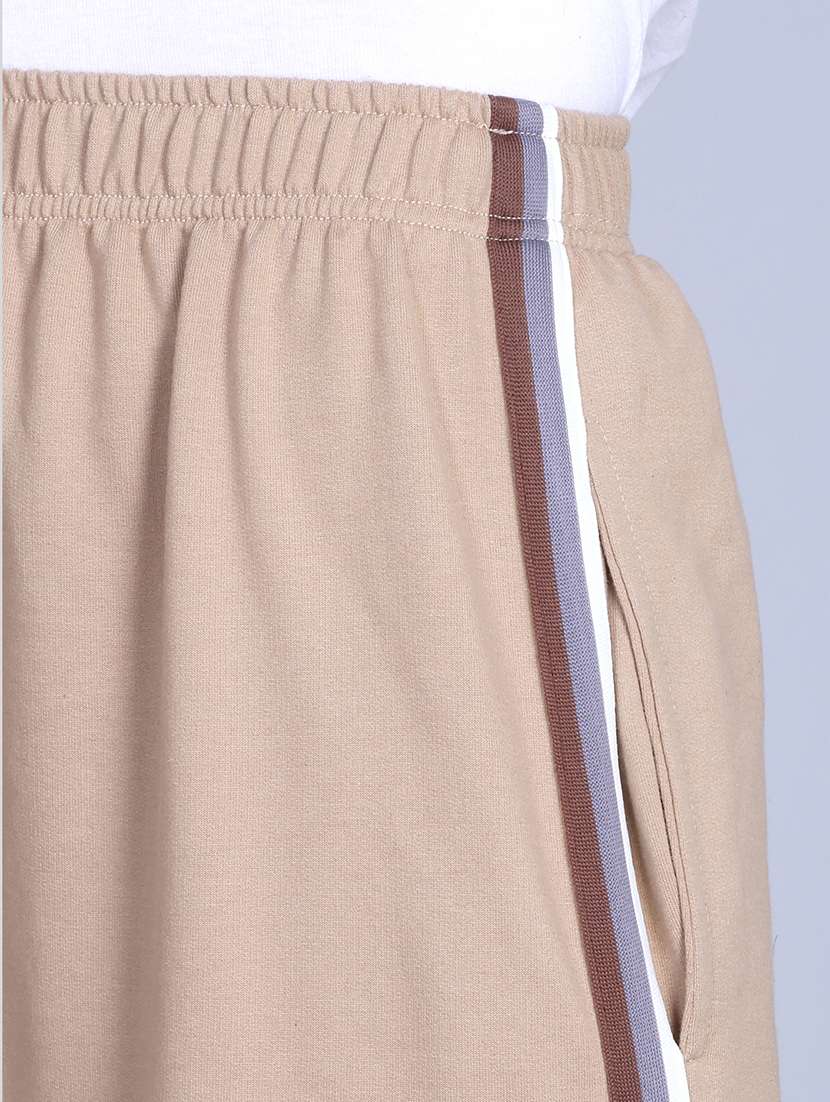 women solid mid rise relaxed fit track pant - 22101590 - Standard Image - 4