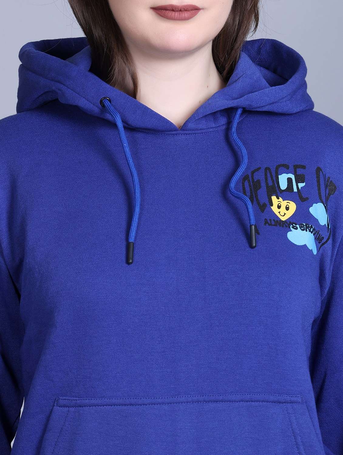 women printed long sleeve hooded sweatshirt - 22101602 -  Standard Image - 4