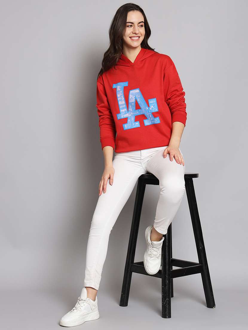 women printed round neck long sleeve sweatshirt - 22101620 -  Standard Image - 4