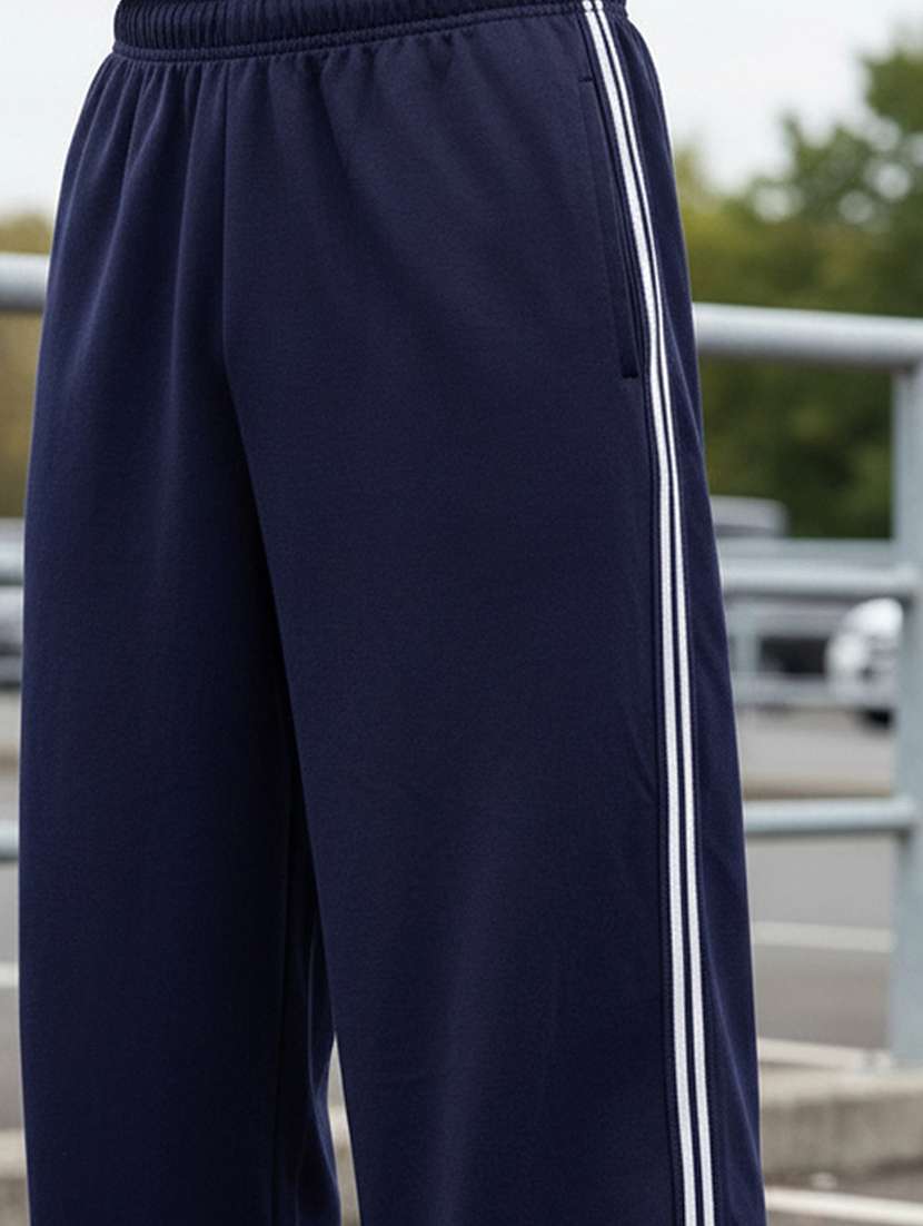 men side taped mid rise full length track pant - 22101693 -  Standard Image - 4