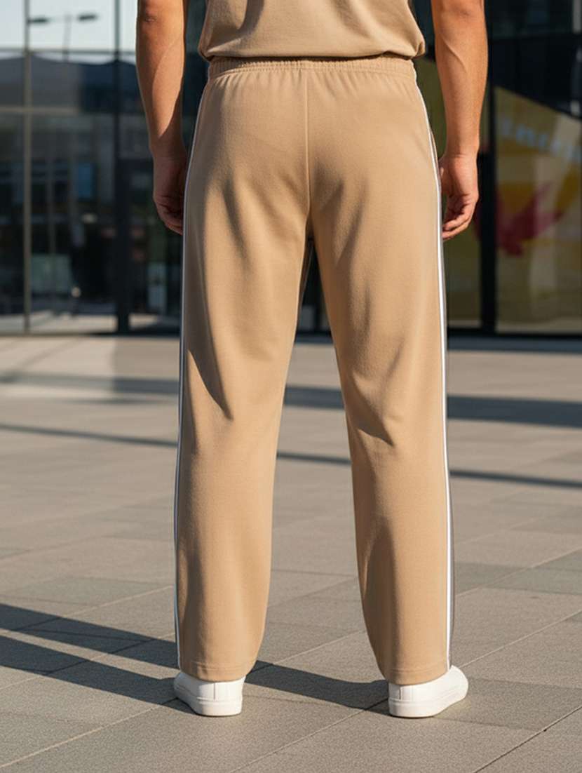 men side taped mid rise full length track pant - 22101694 - Standard Image - 4