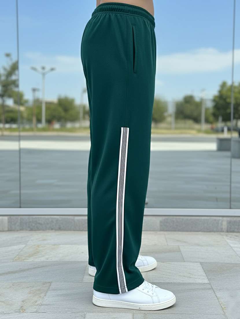 men side taped mid rise full length track pant - 22101697 - Standard Image - 1