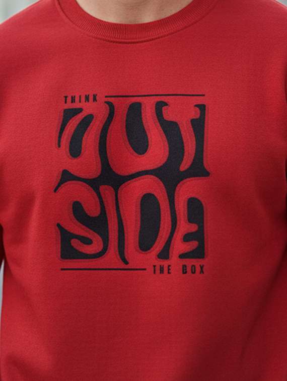 men chest print long sleeve regular fit sweatshirt - 22101711 -  Standard Image - 4