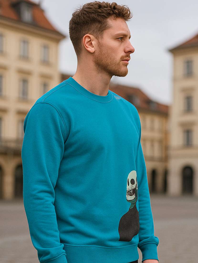 men placement print long sleeve regular fit sweatshirt - 22101713 -  Standard Image - 1