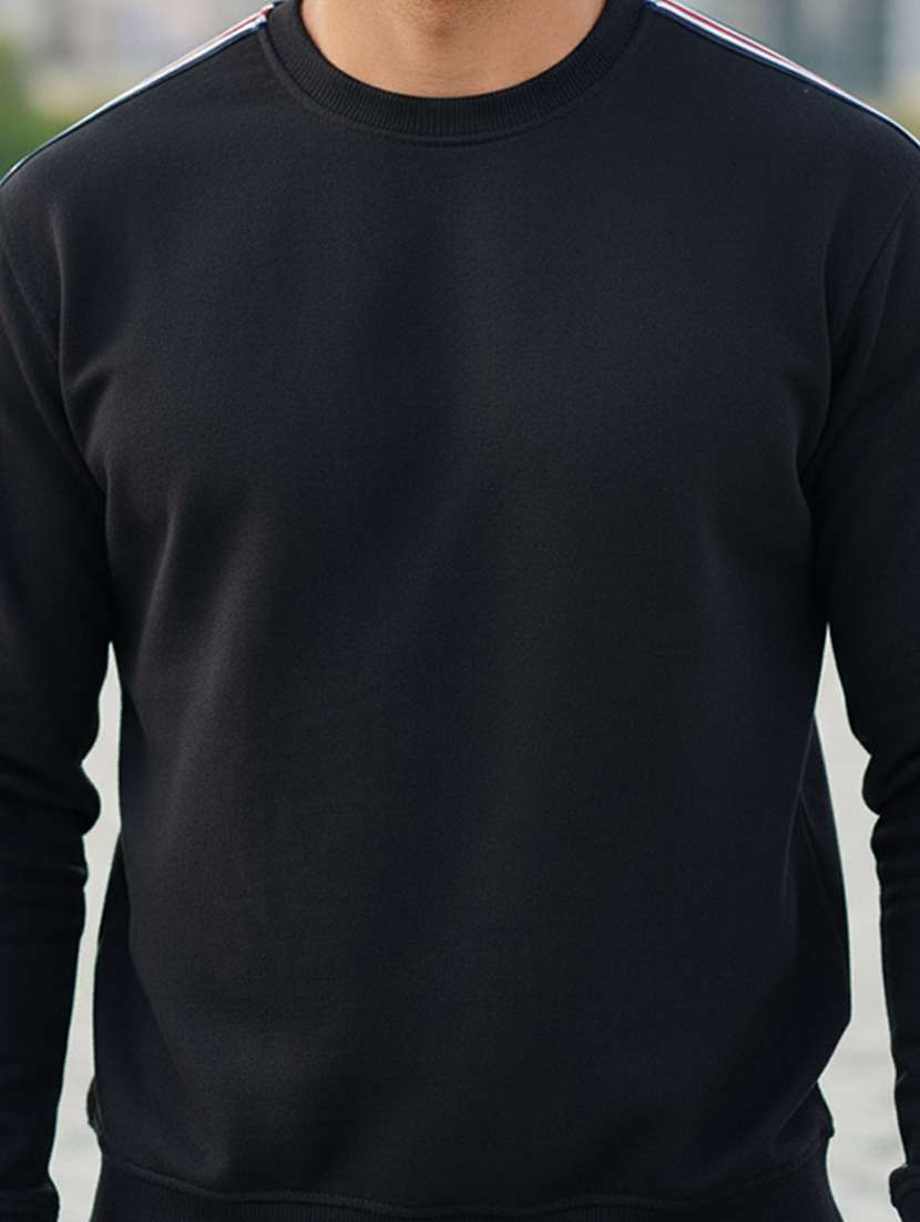 men taped long sleeve regular fit sweatshirt - 22101724 -  Standard Image - 4