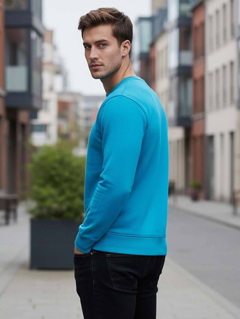 men solid long sleeve regular fit sweatshirt - 22101726 -  Standard Image - 1