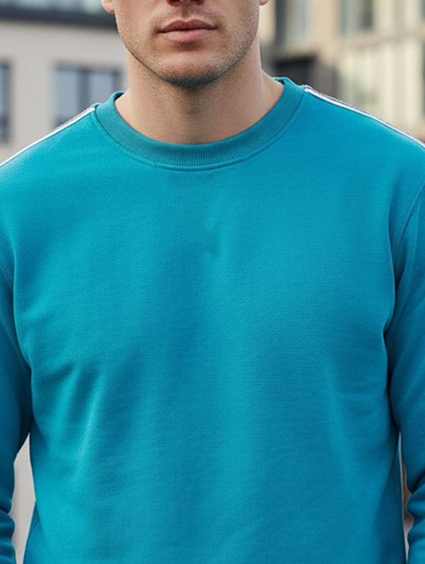 men taped long sleeve regular fit sweatshirt - 22101727 -  Standard Image - 4