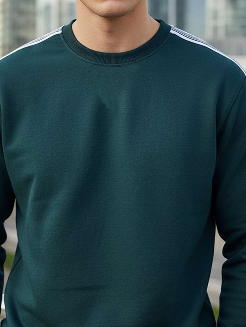 men taped long sleeve regular fit sweatshirt - 22101728 -  Standard Image - 4