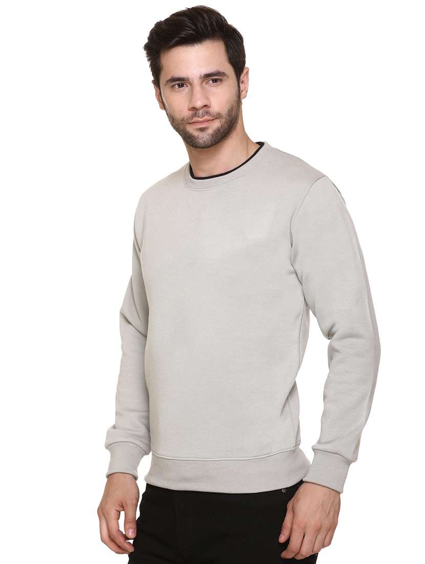 men solid long sleeve regular fit sweatshirt - 22101732 -  Standard Image - 1