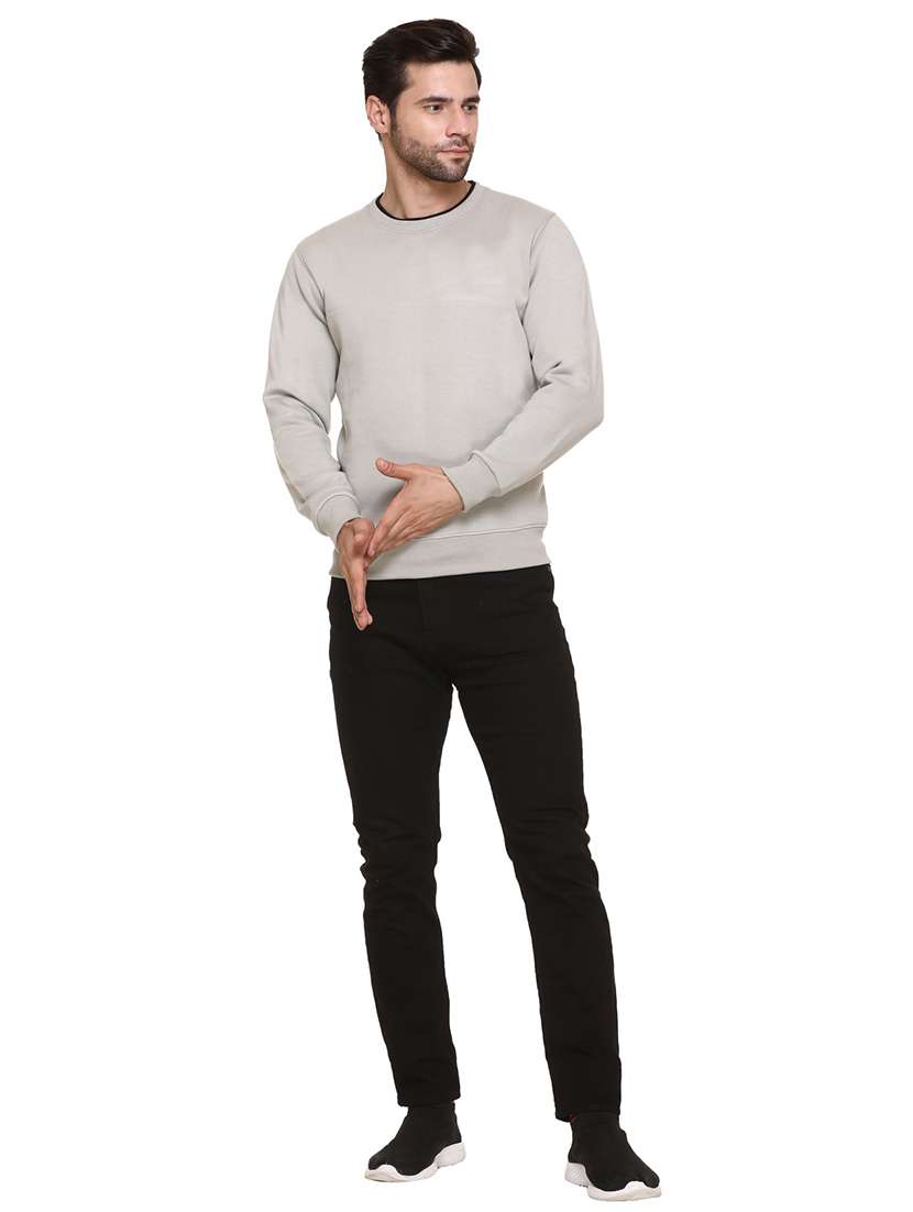 men solid long sleeve regular fit sweatshirt - 22101732 -  Standard Image - 4