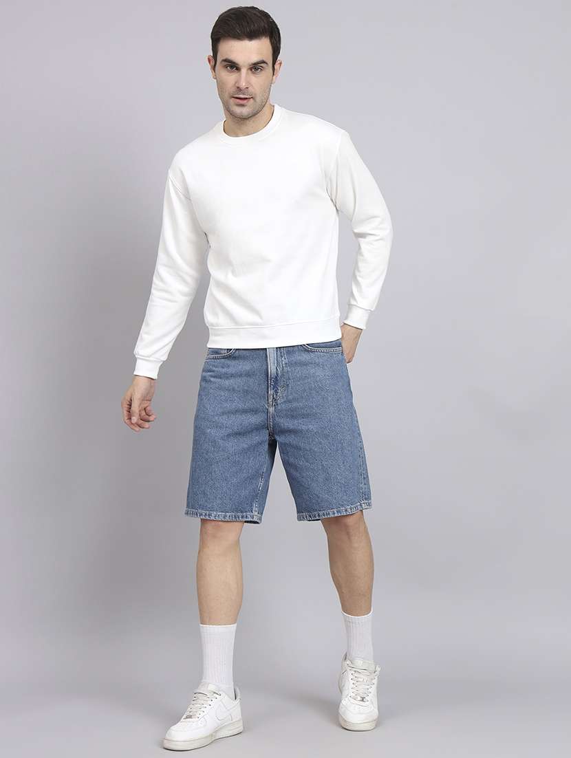 men solid long sleeve regular fit sweatshirt - 22101756 -  Standard Image - 4