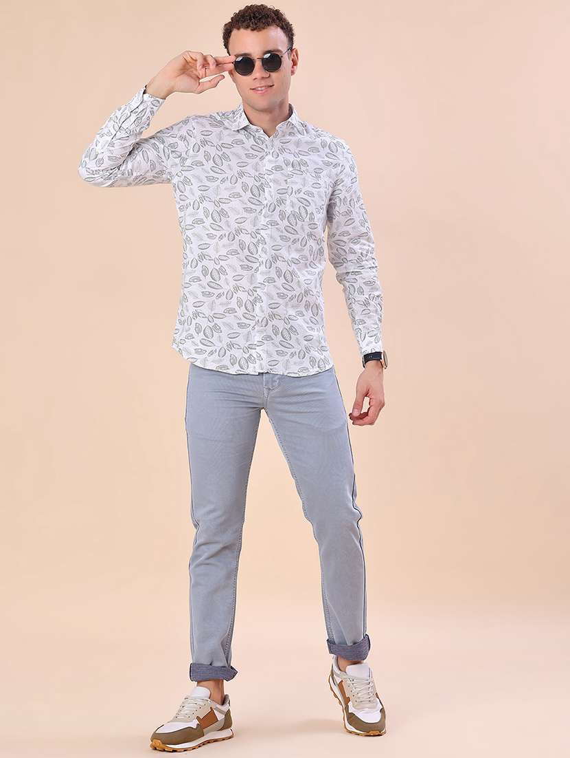 men printed long sleeve regular fit casual shirt - 22101759 -  Standard Image - 4