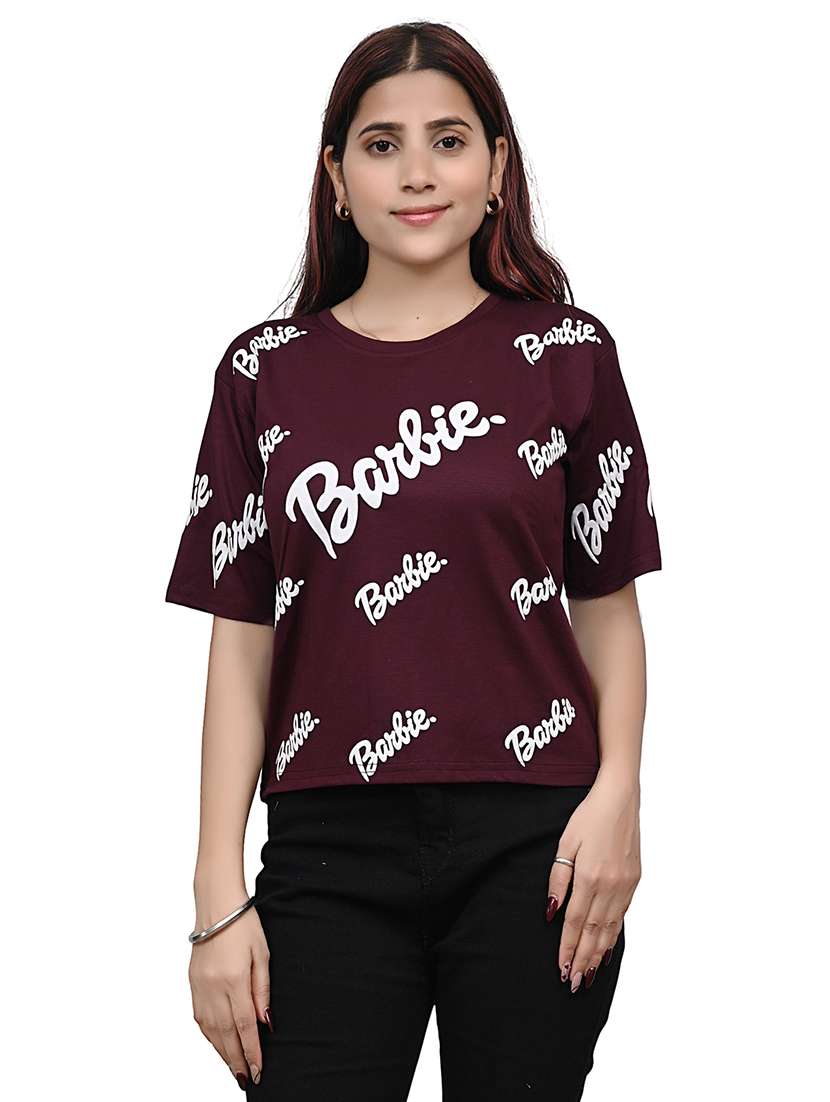 women printed short sleeve regular fit t-shirt