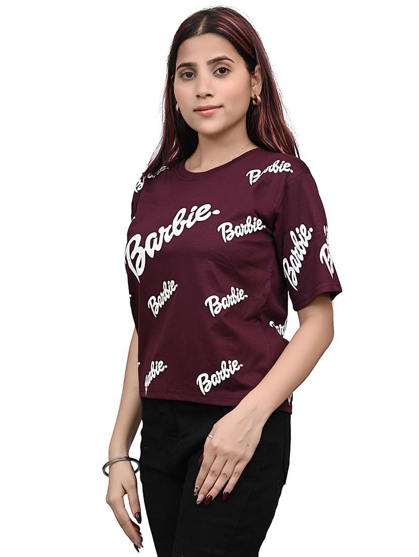 women printed short sleeve regular fit t-shirt - 22101796 - Standard Image - 1
