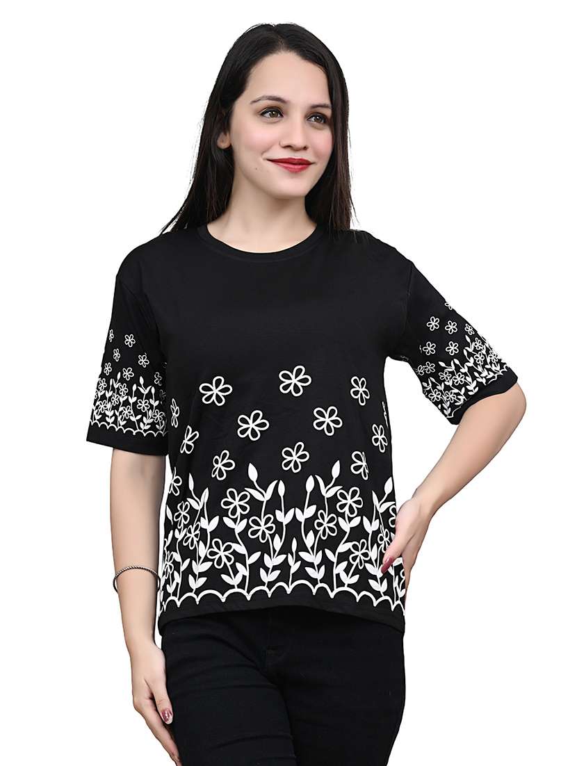 women embroidered short sleeve top
