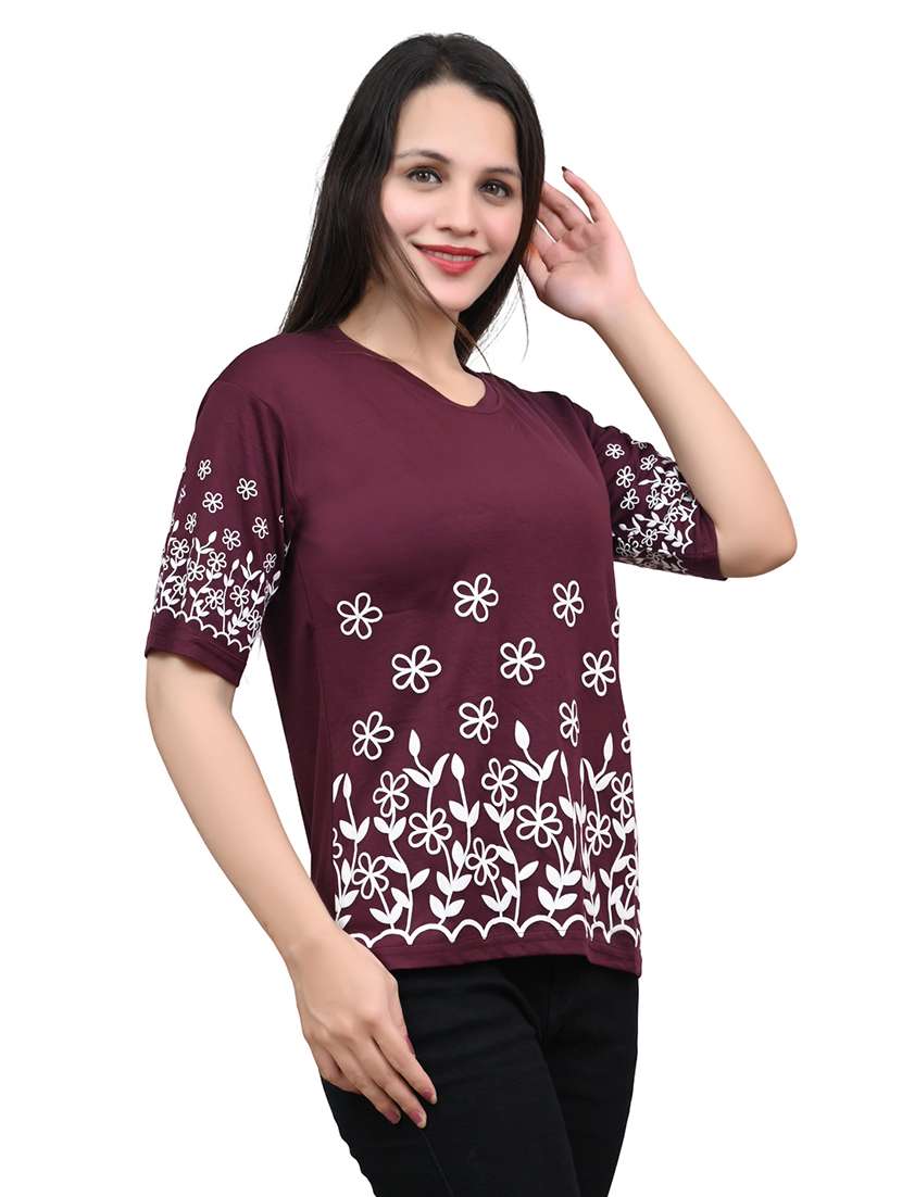 women embroidered short sleeve top - 22101808 -  Standard Image - 4